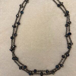 Premier Designs Navy Blue Stone Necklace